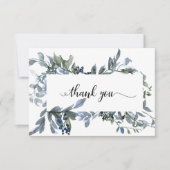 Elegantes Blumenreath Beileid Vielen Dank Dankeskarte (Vorderseite)