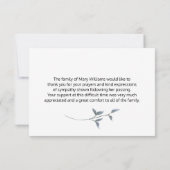 Elegantes Blumenreath Beileid Vielen Dank Dankeskarte (Rückseite)