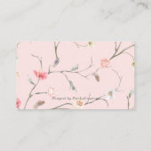 Elegantes Blumenrezept für die Braut Begleitkarte (Rückseite)