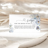 Elegantes Blumenrezept für die Braut Begleitkarte