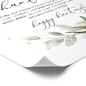 Elegantes Blumenring-Jagd-Braut-Spiel für Laub Poster (Ecke)