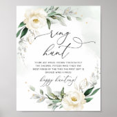 Elegantes Blumenring-Jagd-Braut-Spiel für Laub Poster (Vorne)