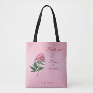 Elegantes Blumenrosa-Péronie-Thema personalisiert Tasche