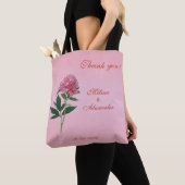 Elegantes Blumenrosa-Péronie-Thema personalisiert Tasche (Von Nahem)