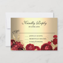 Elegantes Blumenrot und Gold