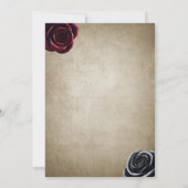 Elegantes Blumenschädel Halloween-Brautparty Einladung (Rückseite)