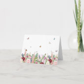 Elegantes Blumenschmetterling-Brautparty Dankeskarte (Rückseite)