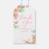 Elegantes Blumenschmetterling Custom Foto 1. Gebur Geschenkanhänger (Vorderseite)