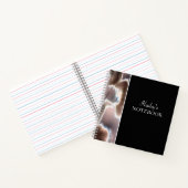 Elegantes Blumenschrift-Spiral-Notebook Notizblock (Innenseite)