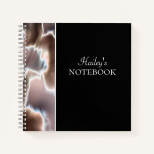 Elegantes Blumenschrift-Spiral-Notebook Notizblock
