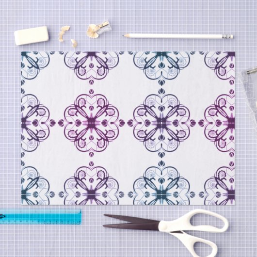 Elegantes Blumenseidenpapier Retro Seidenpapier (Handwerk)