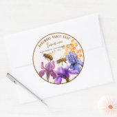 Elegantes Blumenseifenlabel Runder Aufkleber (Umschlag)