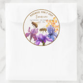 Elegantes Blumenseifenlabel Runder Aufkleber (Tasche)