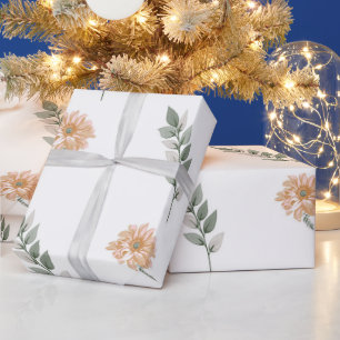 Elegantes Blumenwackelpapier - Blume Peach Wrap Geschenkpapier