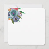Elegantes Blumenwasser Boho Widflower Wedding Save The Date (Rückseite)