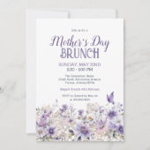 Elegantes Blumenwasser Muttertagsbrunch Einladung (Vorderseite)