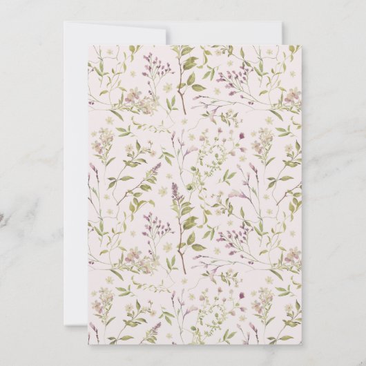 Elegantes Blumenwasser Muttertagsbrunch Einladung (Rückseite)