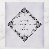 Elegantes Blumenweinsiegel Weinetikett (Einzelnes Label)