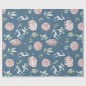 Elegantes Blumenwild Geschenkpapier (Flach)