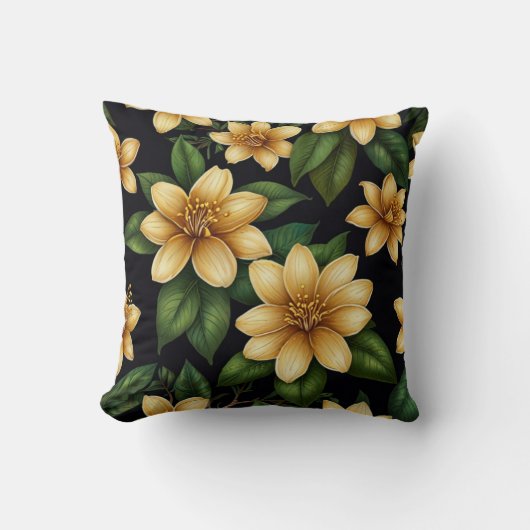 Elegantes Blumenwirbelkissen Kissen (Vorderseite)