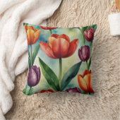 Elegantes Blumenwirbelkissen Kissen (Decke)