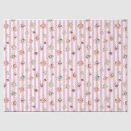 Elegantes Blumenzeckenpapier Seidenpapier