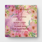 Elegantes Blumenzeichen in Aquarellfarben Fotoplatte (Vorderseite)