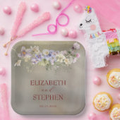 Elegantes Blumenzelt Pappteller (Party)