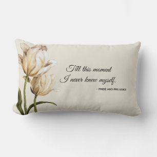 Elegantes Blumenziffer Austen Pride und Prejudice Lendenkissen