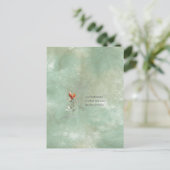 Elegantes Blumenziffer Postkarte (Stehend Vorderseite)