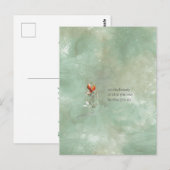 Elegantes Blumenziffer Postkarte (Vorne/Hinten)