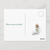 Elegantes Blumenziffer Postkarte (Rückseite)