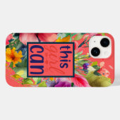 Elegantes Blumenzitat "Dieses Mädchen kann" Case-Mate iPhone Hülle (Rückseite (Horizontal))