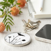 Elegantes Blumenzubehör | Minimalistisch Daisy Schlüsselanhänger (Seite)