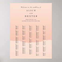 Elegantes Blush Alphabetisches Hochzeitszeichen Poster