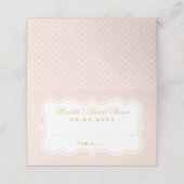 Elegantes Blush and Gold Wedding Brautparty Platzkarte (Außenseite Aufgefaltet)