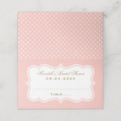 Elegantes Blush and Gold Wedding Brautparty Platzkarte (Außenseite Aufgefaltet)