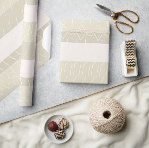 Elegantes Blush Beige Nordic Geometric Muster Geschenkpapier