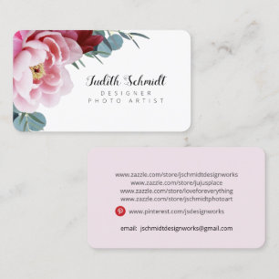 Elegantes Blush Beruflich Visitenkarte
