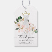 Elegantes Blush Bloral Dress Brautparty Gefallen Geschenkanhänger (Vorderseite)