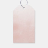 Elegantes Blush Bloral Dress Brautparty Gefallen Geschenkanhänger (Rückseite)