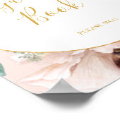 Elegantes Blush Blumengarten Pastel Gästebuch (Ecke)