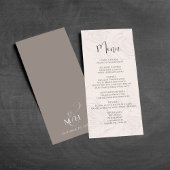 Elegantes Blush Blumengrün Calligrafy Menu Menükarte