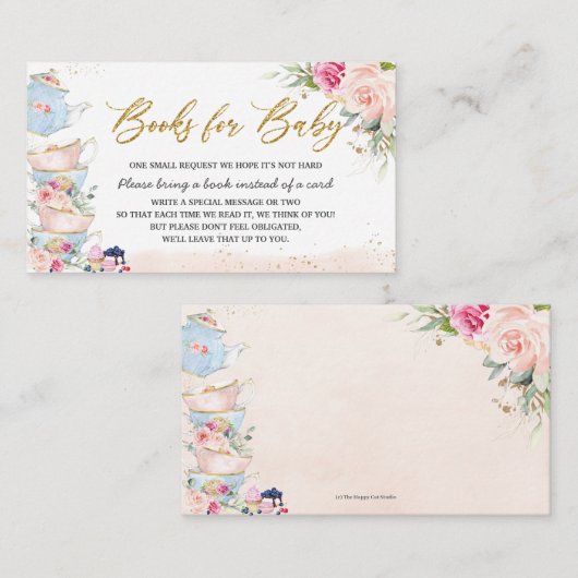 Elegantes Blush Blumenstrauß Party Bücher für Klei Begleitkarte (Vorne/Hinten)