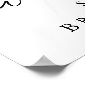 Elegantes Blush Brautparty Begrüßungszeichen Poster (Ecke)