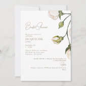 Elegantes Blush-Brautparty Einladung (Vorderseite)