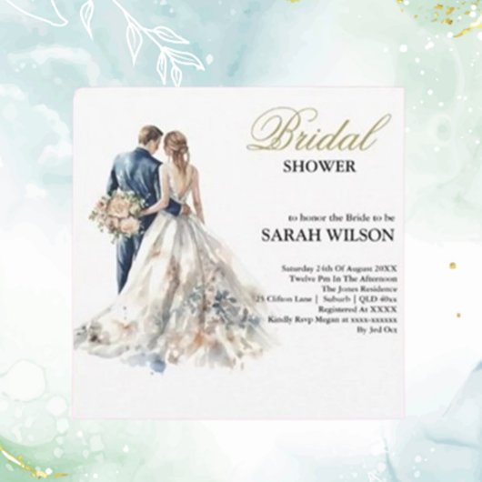 Elegantes Blush-Brautparty Einladung