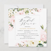 Elegantes Blush Brautparty Einladung (Vorderseite)