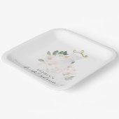 Elegantes Blush-Brautparty Pappteller (Gewinkelt)