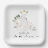 Elegantes Blush-Brautparty Pappteller (Vorderseite)